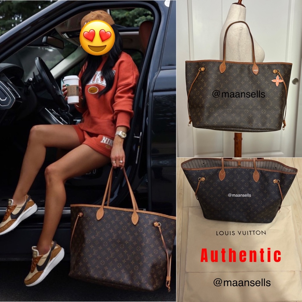 🛍️LV Authentic Neverfull GM Monogram Tote Bag  Louis Vuitton Paris